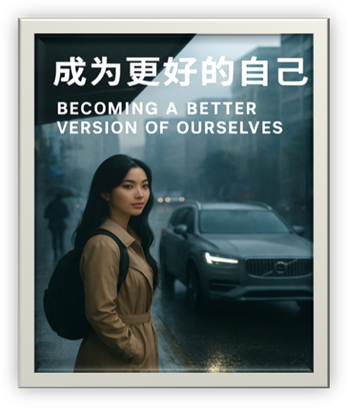 说明: A person walking on a street